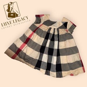 Burberry Beige and Black Checkered Dress